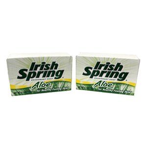 Irish Spring ALOE Deodorant Soap Bars VTG DISCONTINUED NOS